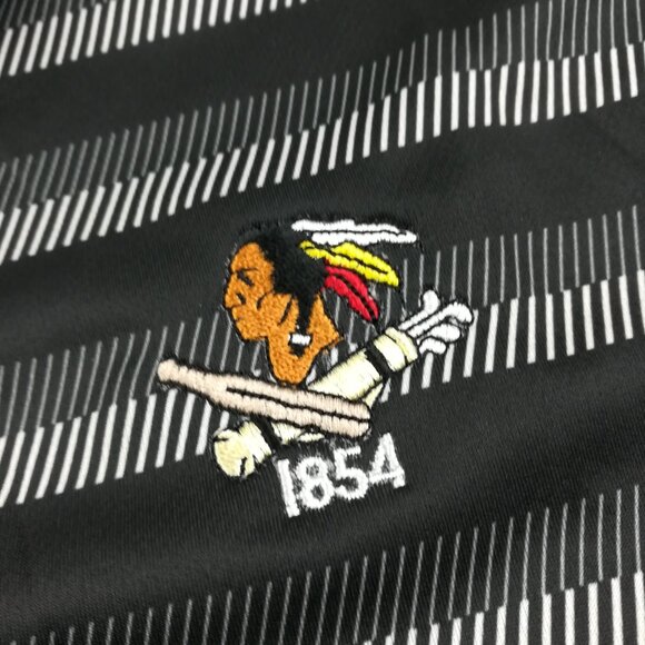 Adidas Philadelphia Cricket Club Polo Shirt Climacool Striped Black Mens Large - Picture 3 of 8